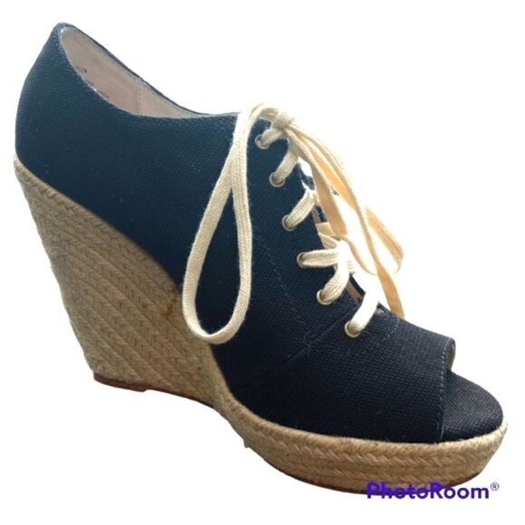 - Steve Madden canvas lace up wedge espadrilles - Picture 2 of 12